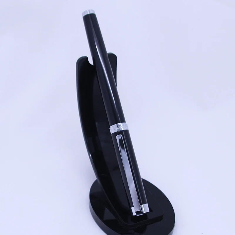 Custom Metal Luxury Pen Business Black with Silver Clip Smooth Writing Calligraphy Fountain Pen