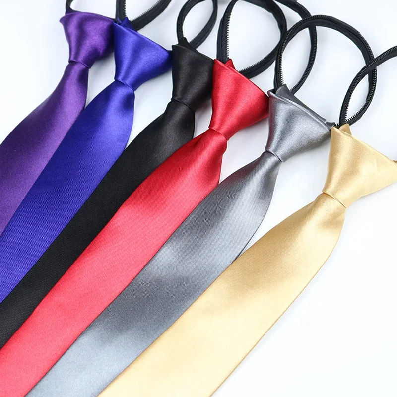 Hot new popular black zipper tie men zip neckties polyester black red stock cheap 5cm business polyester zipper tie
