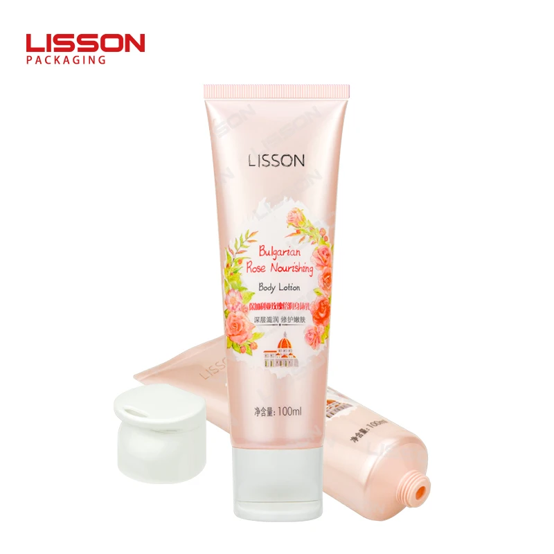 Cosmetic Round Shape ABL Empty Facial Cleanser Tube Hand Cream Face Wash Lotion Plastic Tube Packaging with Acrylic Cap