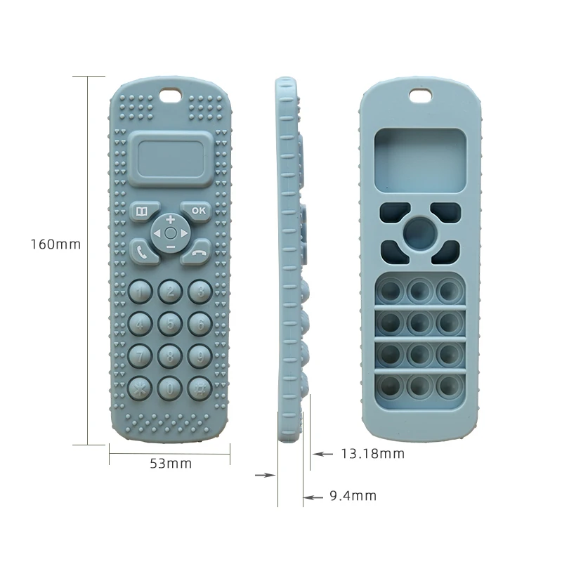 New Design Cheap Price Cordless Phone Teething Toys Baby Silicone Teether