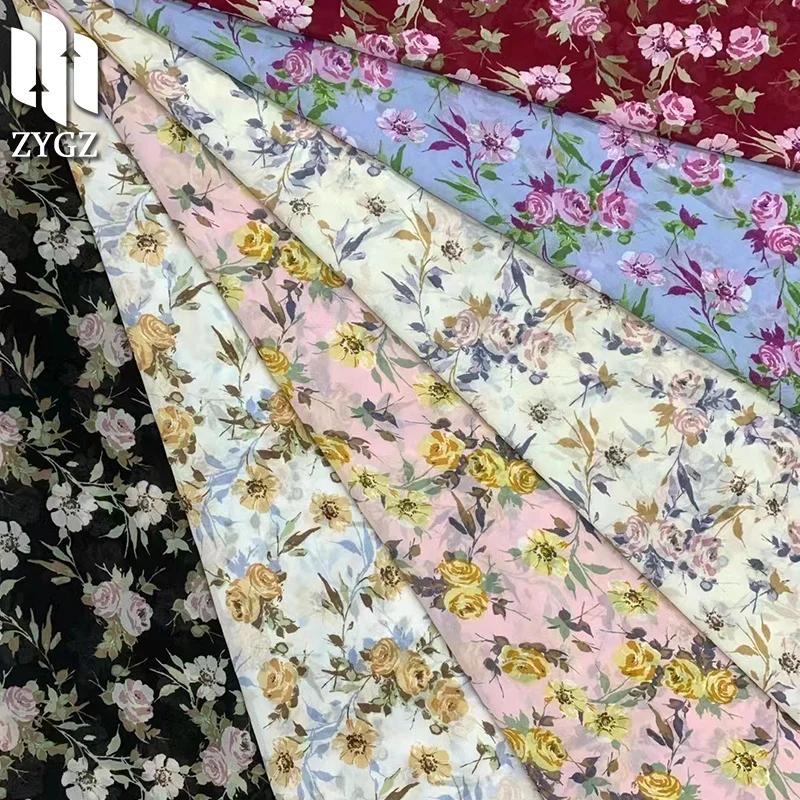 100 polyester chiffon printed dress fabric China printing fabric manufacturers wholesale