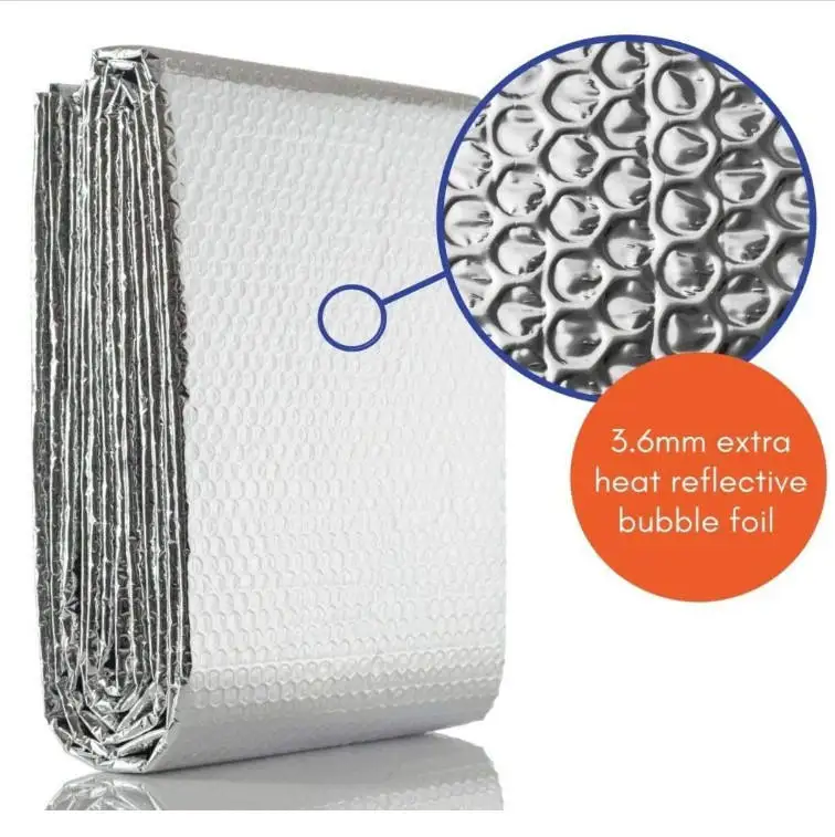Radiator Insulation Foil Aluminum Bubble Or Foam Reflective Foil 5m X 60cm Sheets Rolls Energy-efficient Insulation
