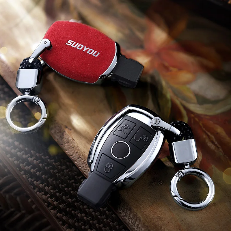 Car Key Cover Case for Mercedes Benz 2017 E Class W213 2018 S class new SLC SLK Class E E200 E260 E300 E320 new Suede Leather