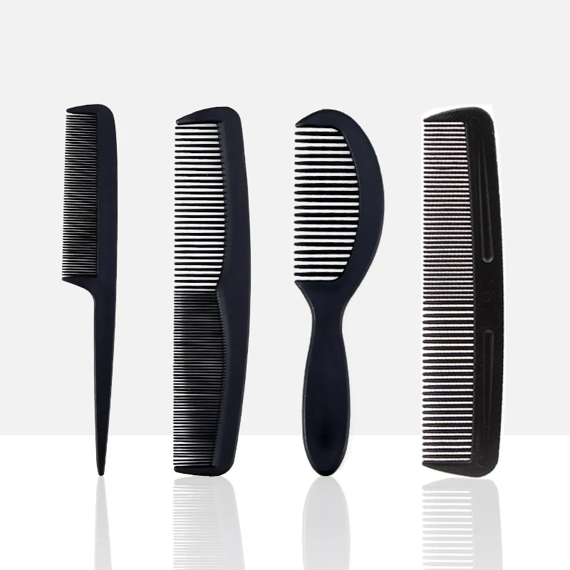 Professional 4Pcs Salon Hairdressing Comb Set Plastic Anti-static Barber Comb Custom Logo Hair Styling Comb