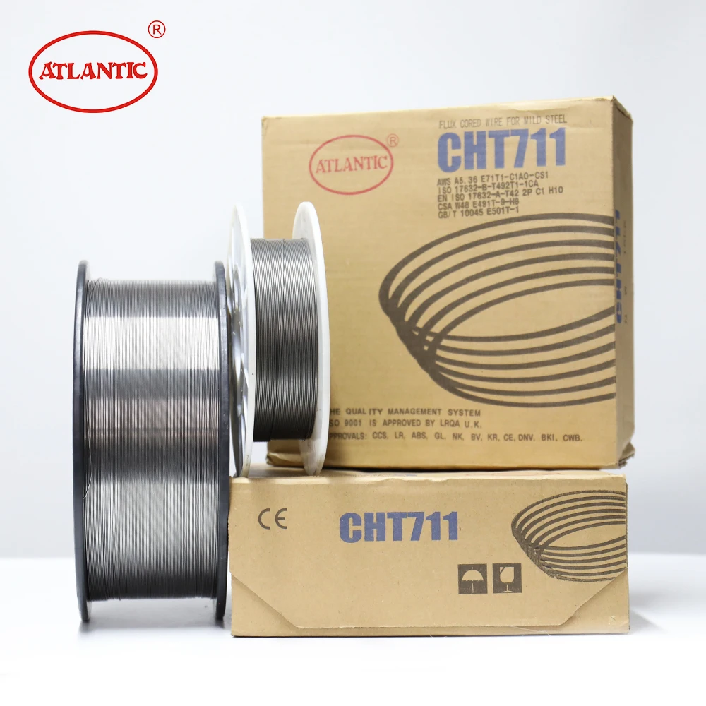 Атлантический OEM/ODM OBM 75 лет проволоки AWS CHT711 E71T-1C E71T1 флюсовая сварочная проволока