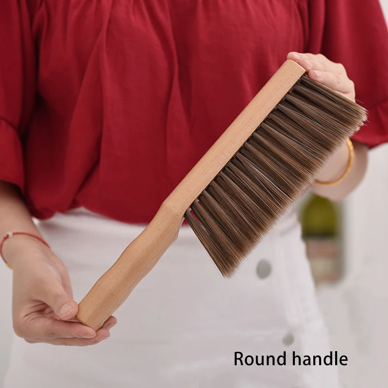 Eco Friendly Wood Handle PET Bristles Hand Broom Drafting Dust Bench Brush