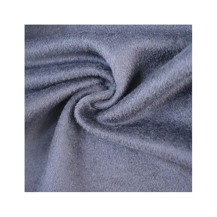 
Light blue wool coat single side CIS wool woven wool viscose blended fabric 