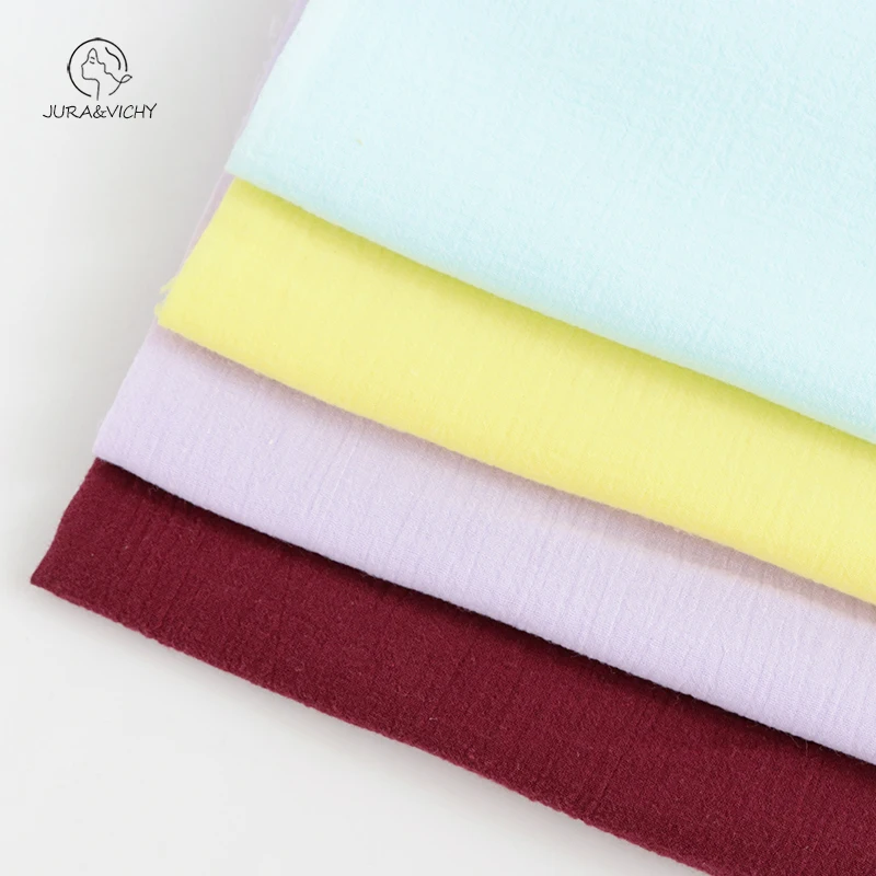 D651  100% cotton  single layer crepe gauze  muslin  fabric for shirt dress