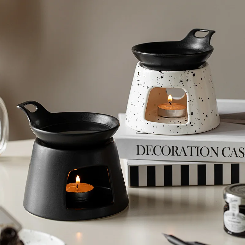 Custom logo Nordic ceramic oil burner wax melting scented candle ceramic oil burner