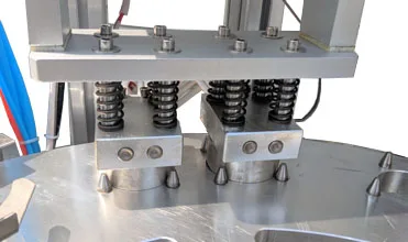 Industrial automatic rotary round or square cup filling sealing machine for juice milk water honey with alarm