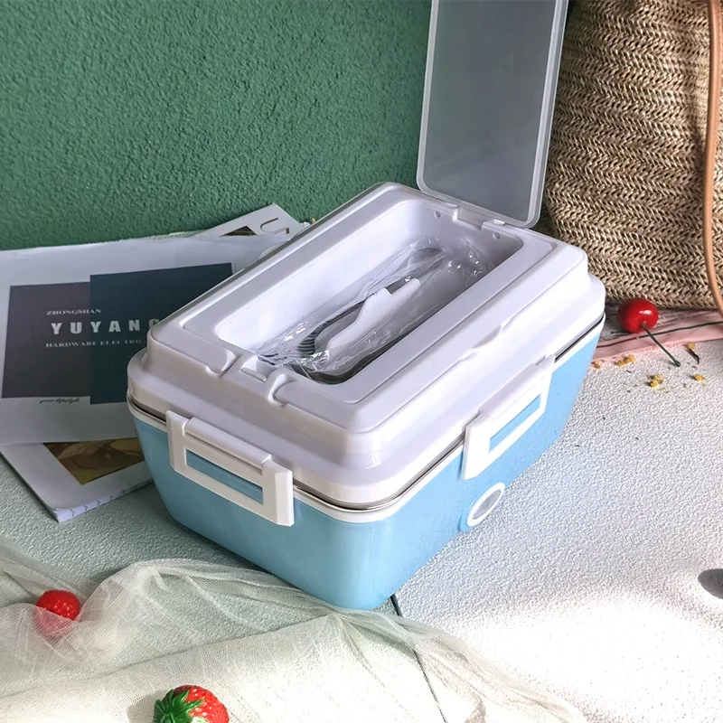 YUYANG 220V 110V 24V 1.8L Large Electric Heating Lunch Box Food Storage Container Portable Heated Food Warmer For Home Car Truck