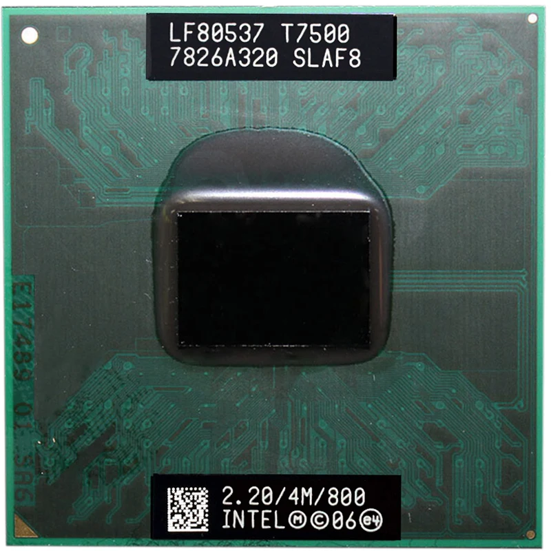 Процессор Intel Core Duo T7500 двухъядерный процессор для ноутбука 965 чипсет 4 МБ кэш 2,2 ГГц 800 МГц FSB