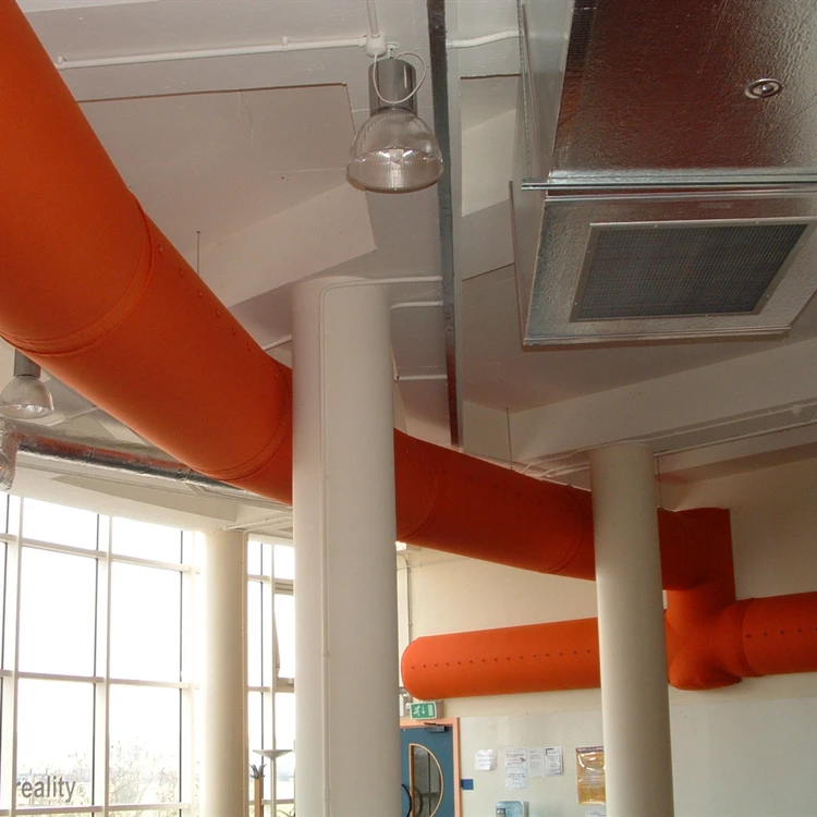 Flame Retardant Air Distribution System Draft Free Air Sock Textile Duct Ventilation Polyester Fabric Air Duct for Gymnasium