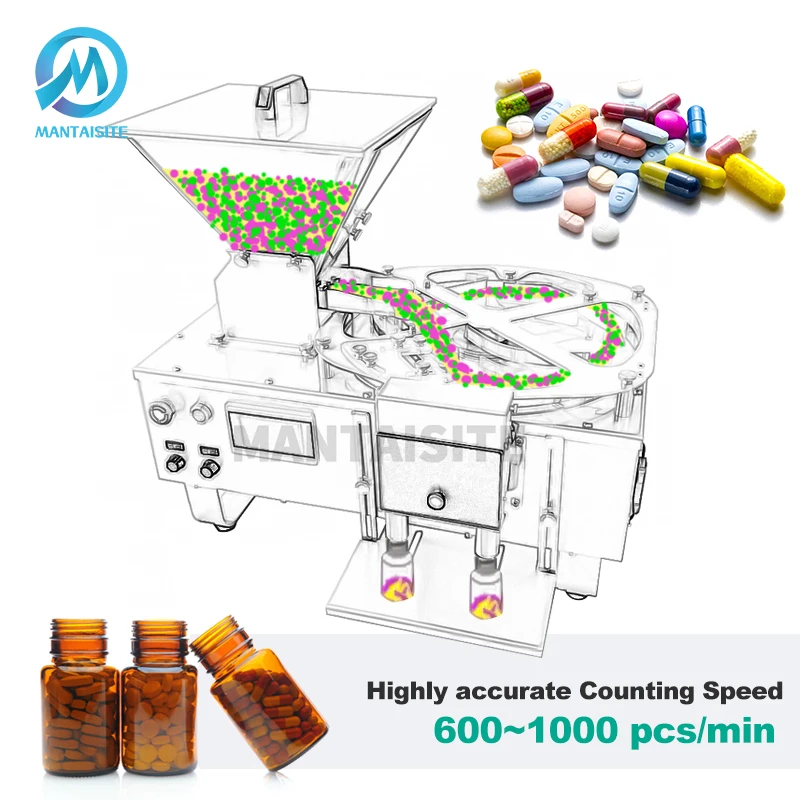 Hot Sell Automatic Capsule Gummy Candy Tablet Counting Machine with ISO and GMP Approved
