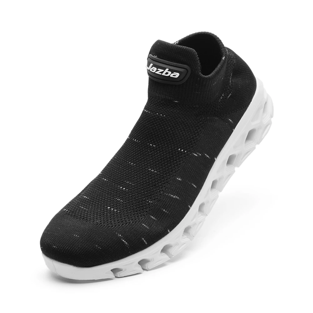 Hot Selling Black Fly Knit Comfortable Slip On Fashion Men Casual Shoes