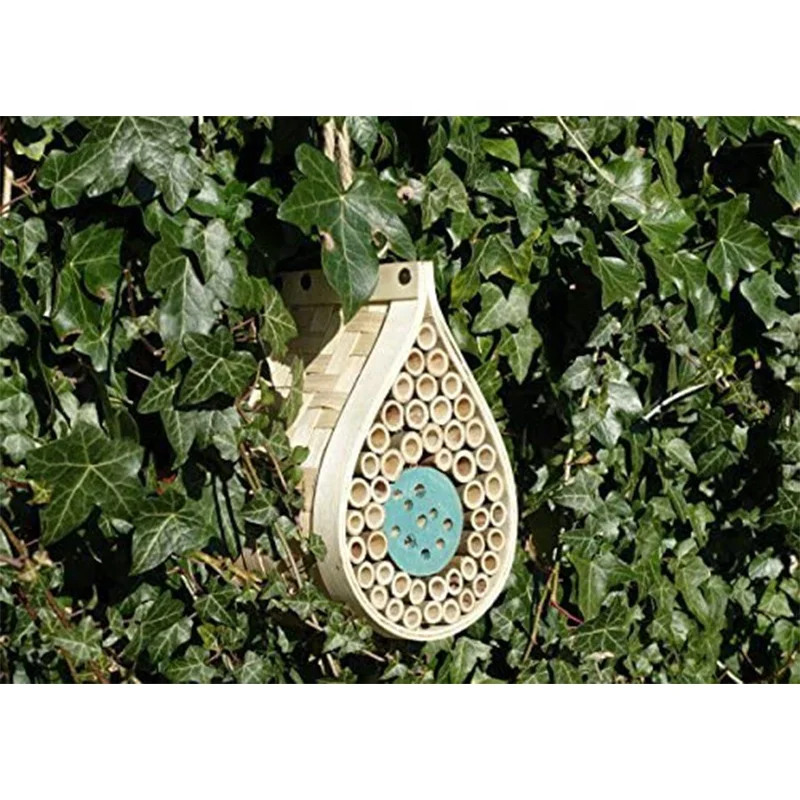 OEM custom handmade wood Dewdrop insect house hotel bug ladybird home for farmer garden wooden hives mason houses