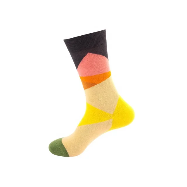 Wholesale summer new fashion cotton happy socks men colorful custom with your design in stock