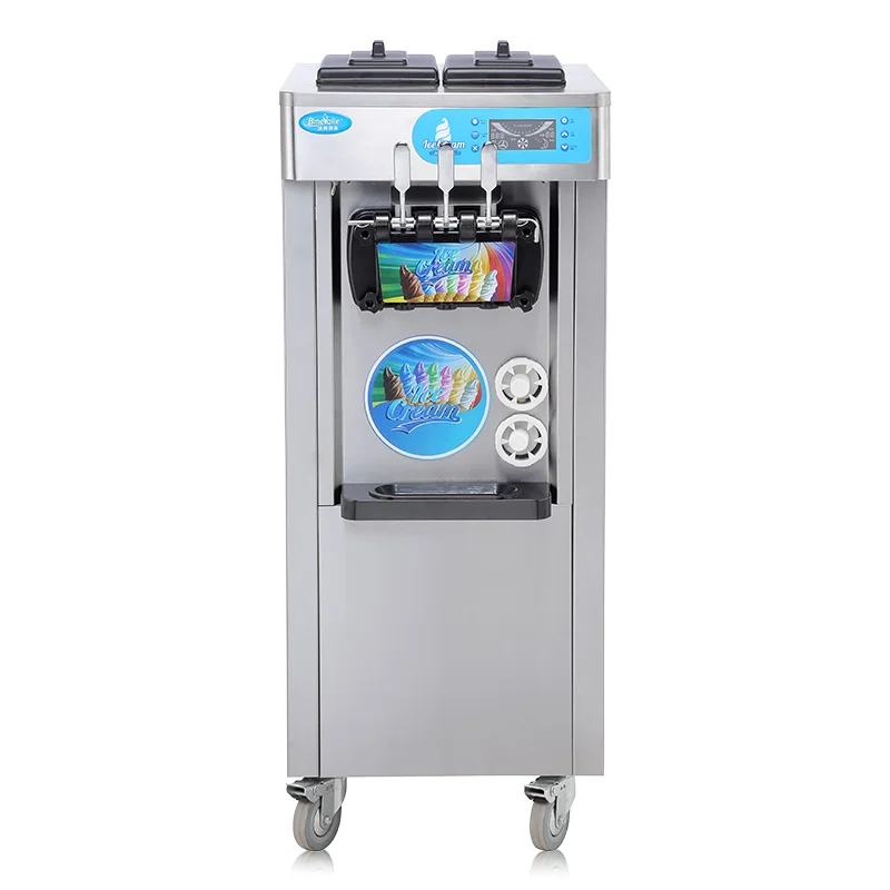 3 Flavors Commercial Soft Serve Multi Rainbow Ice Cream Machine
