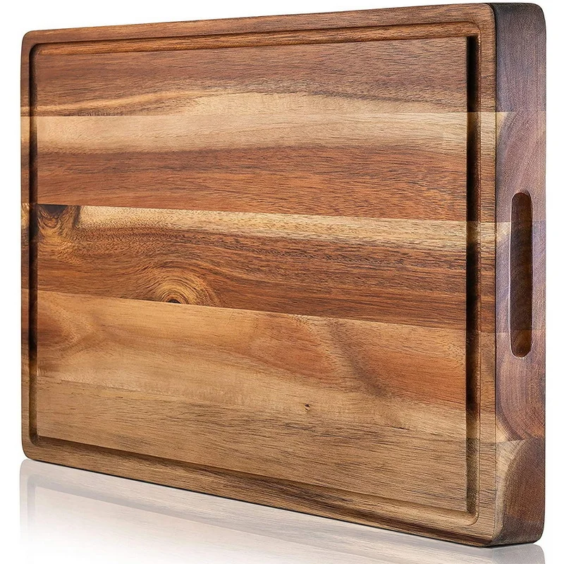Extra Large Reversible Teak Wood Cutting Board with Juice Groove Wood Chopping Boards