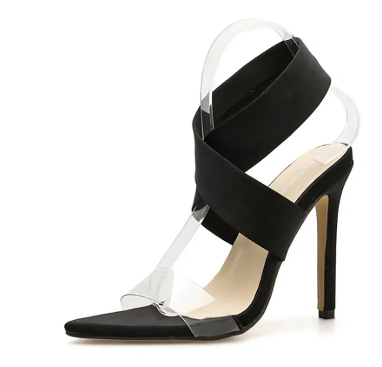 Women Buckle Chunky Shoes Chaussures Talons Aiguilles Sexy Female High-heeled Foot