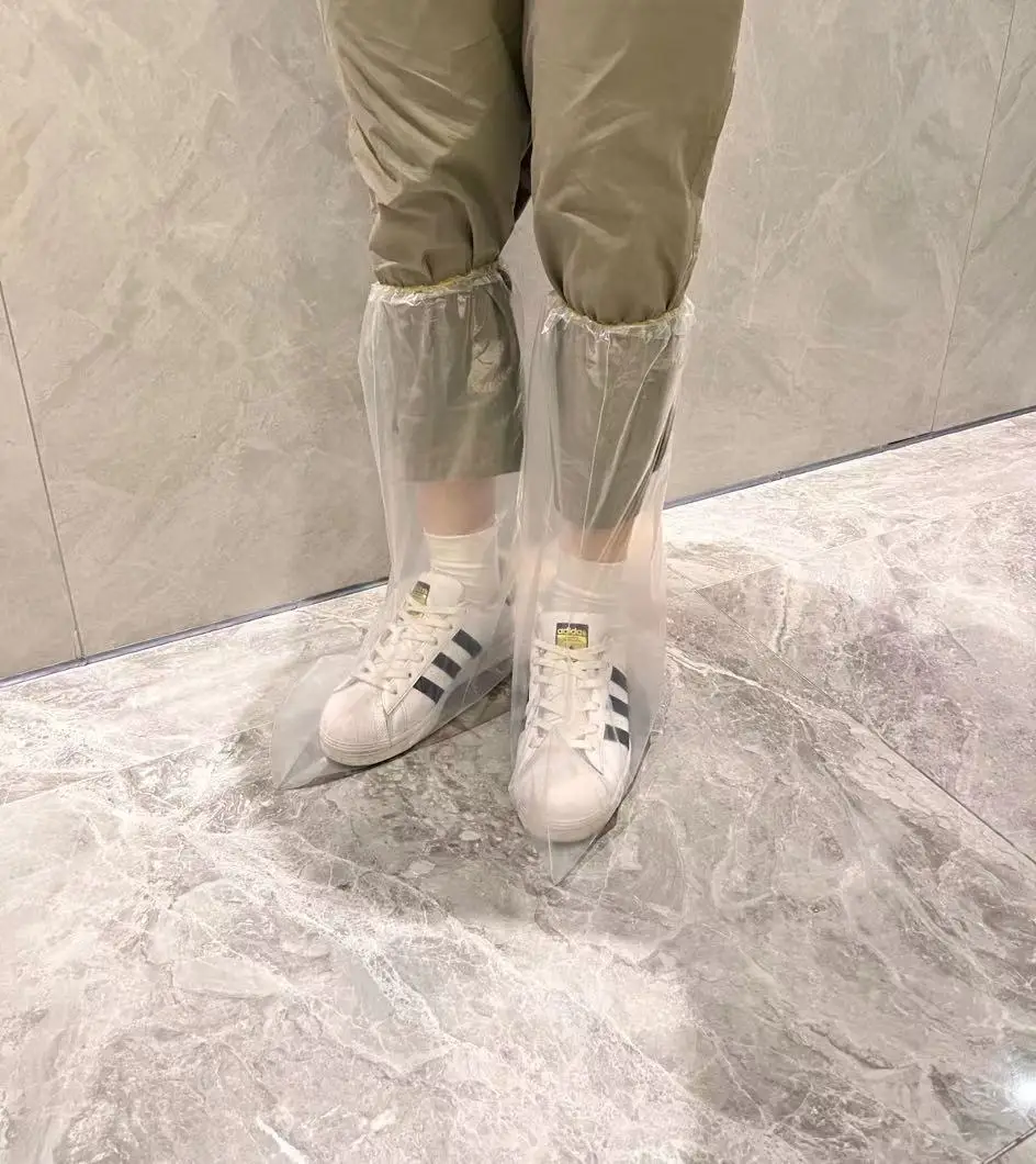 Outdoor waterproof disposable plastic shoe cover rain boots shoe cover