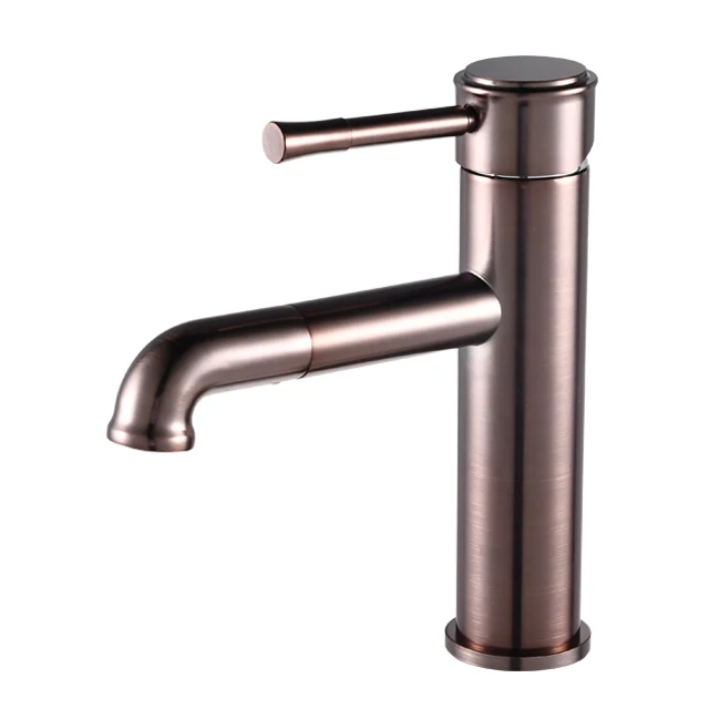 New design water outlet 360 degree rotating single rod cold and hot water mixing basin faucet