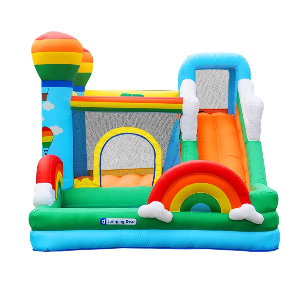 Inflatable bouncing castle slide party bouncing house with rock climbing bouncing ocean ball toy pool slide combination