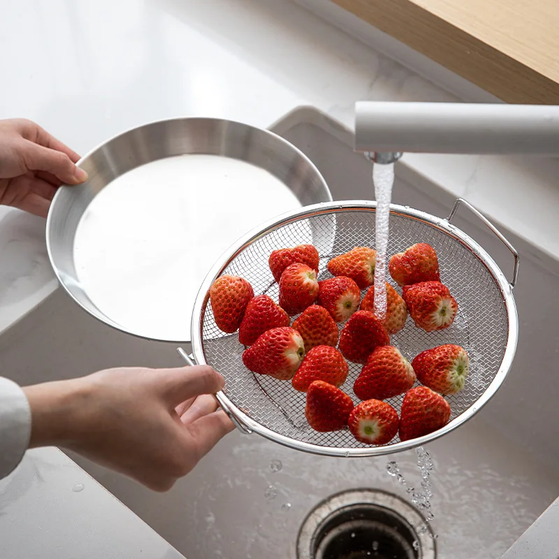 SHIMOYAMA 1 Set Mesh Drain Pan Korean-style Barbecue Pan Fried Food Serving Tray Crisper Tray Air Fry Crisper Basket Plate