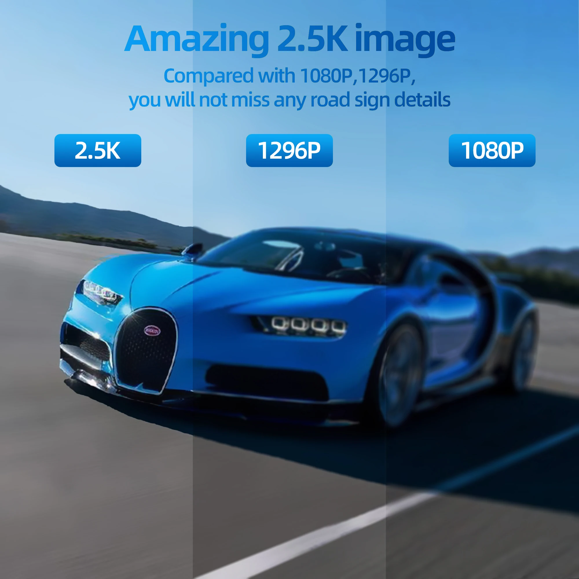 Zimtop 2.5K G-sensor Parking Monitor WiFi GPS Car camera black box dash cam