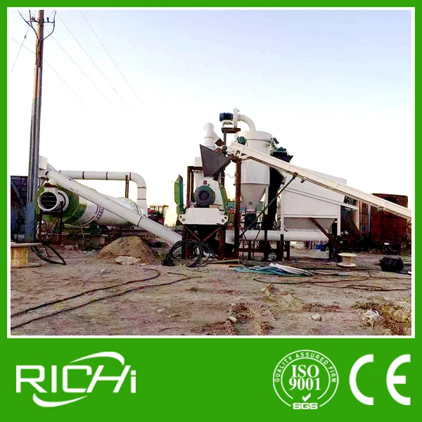 Ce Approved 1-5T/H Wood Pellet Production Line / Wood Pellet Machine For Pellet Making With Low Price