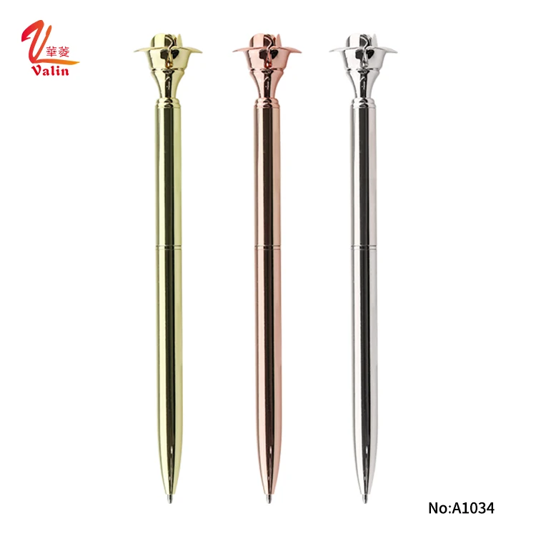 New Selling Promotion Gift metal flower ball pen with custom logo for office school