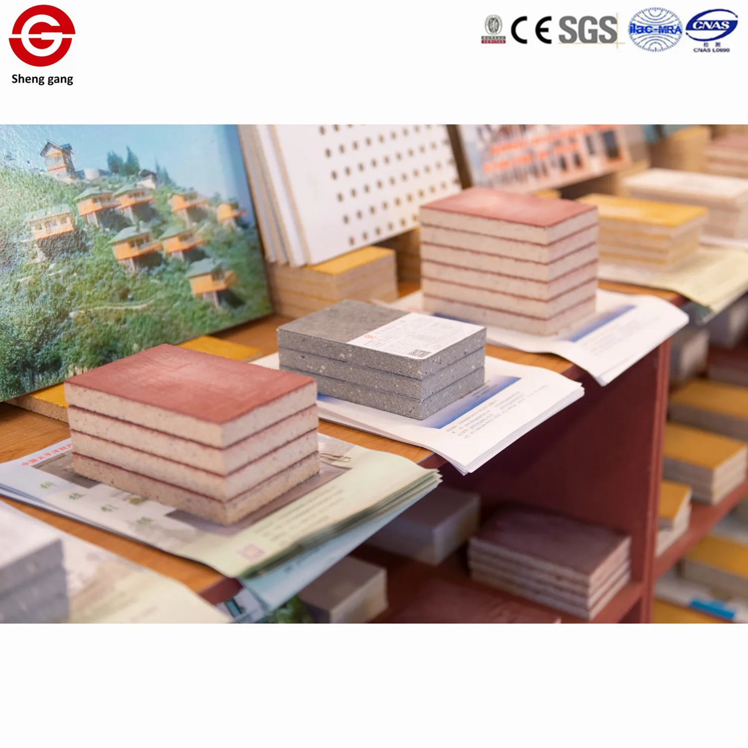 Lightweight Fireproof Mgo Eps Sandwich Panel Waterproof Key Surface ROCKMAX Protection Origin Certificate Free Grade Place Model