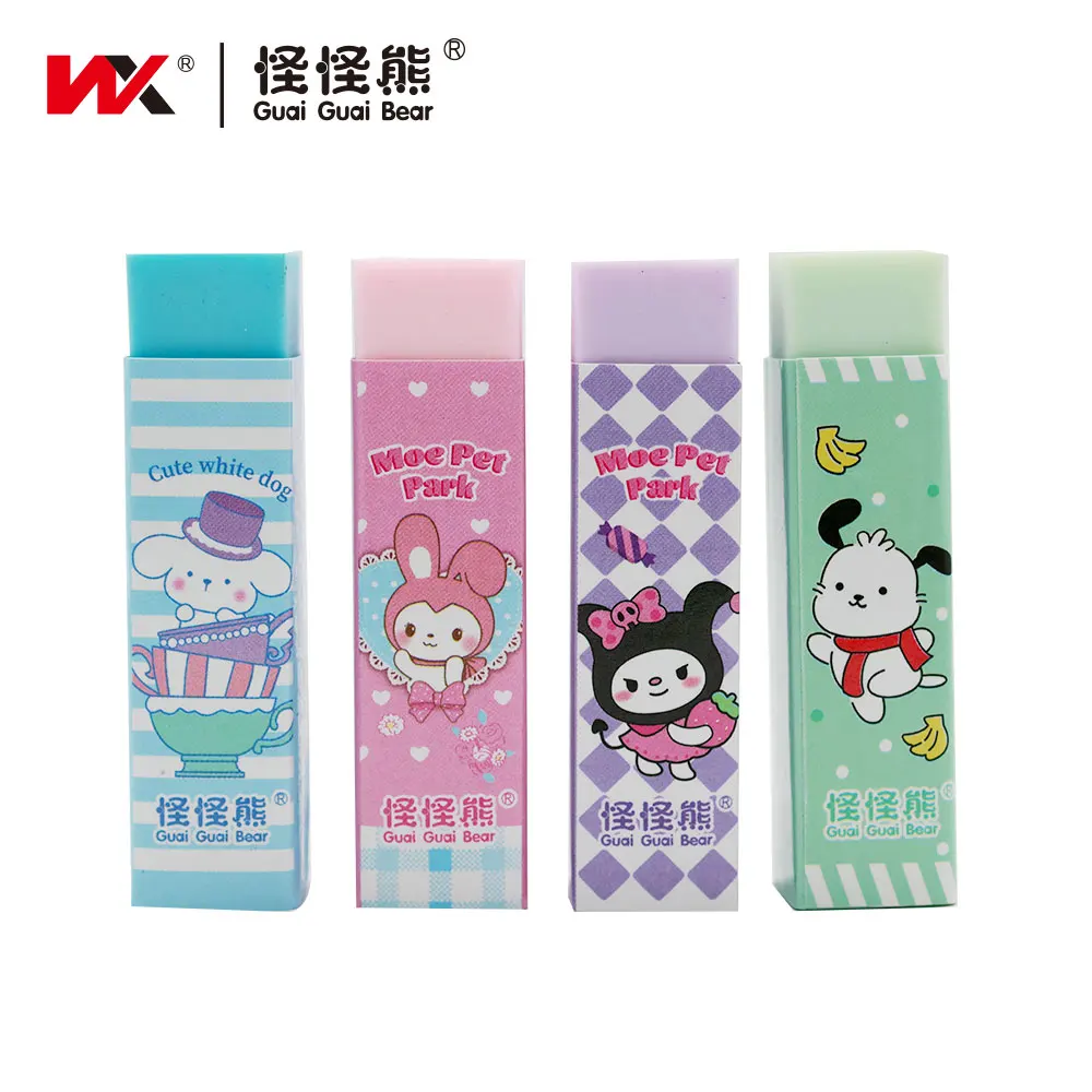 2024 NEW Kawaii Cartoon Kulomi colored Macaron eraser Student favorite Stationery Factory spot promotional stock shipping fast