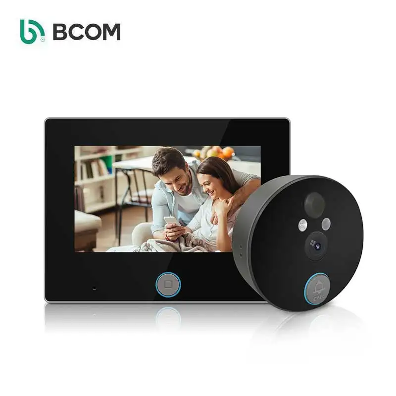 Wireless tuya video doorbell digital door viewer wifi peephole suitable for hotels/ houses