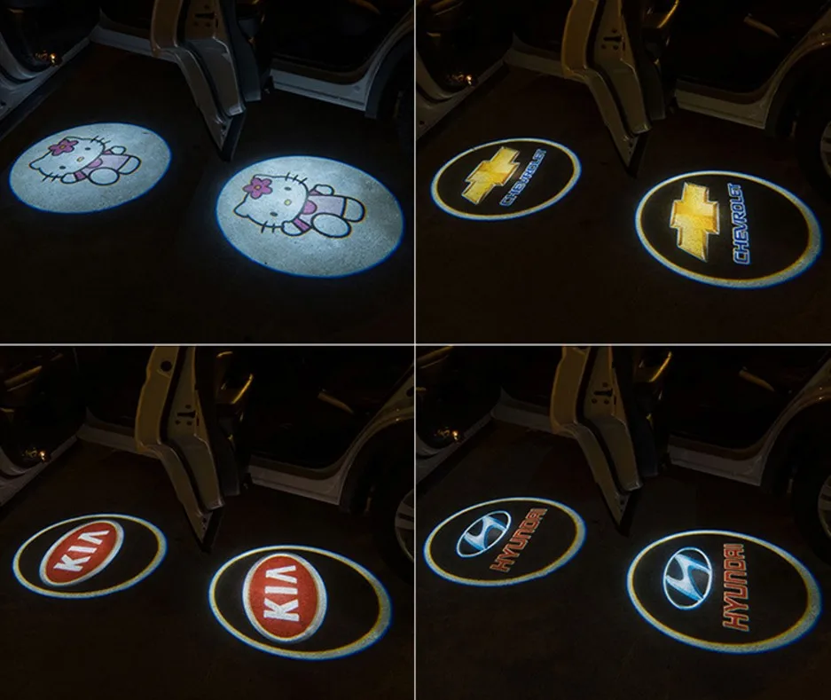 luxury car easy installation LED door lights to map custom door projection lights