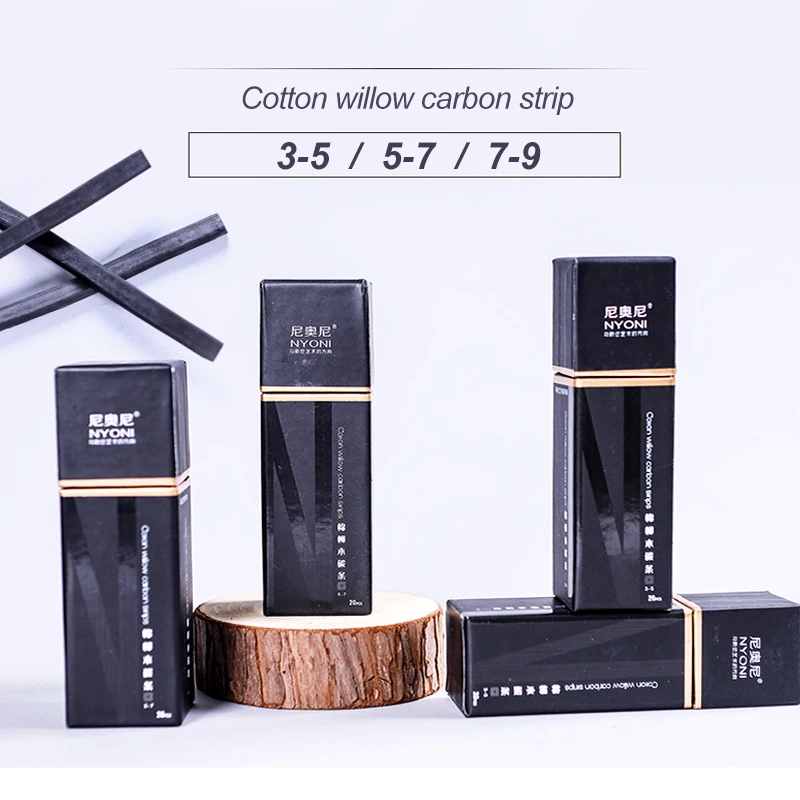 NYONI N8137 5-7mm Professional Art Square Willow Charcoal Strip