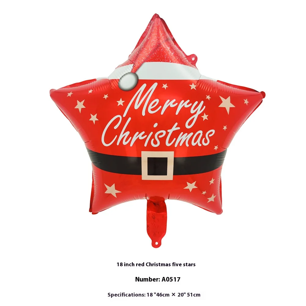 Factory Santa Claus Shape Balloon Christmas Helium Balloons Merry Christmas Party Children Gift Aluminum Foil Balloons
