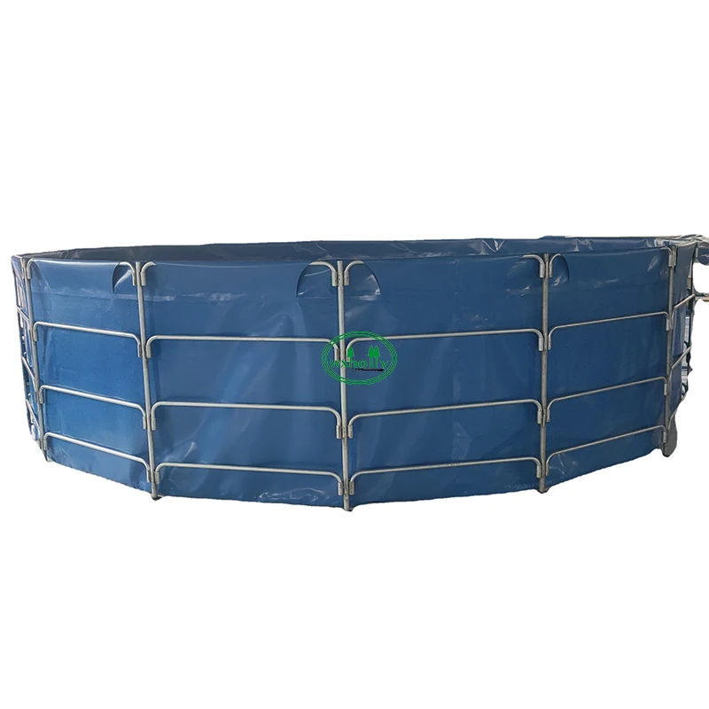 Tarpaulin Fish Breeding Tanks Indoor Outdoor PVC biofloc tank fish farming for RAS Catfish Tilapia Koi Farm