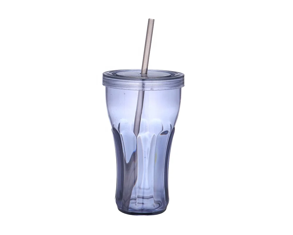 16oz single wall plastic cola cup glass cola cup with straw