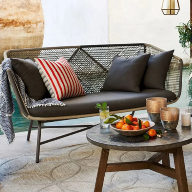 New design beauty outdoor furniture sofa set can be customizable rattan sofa set