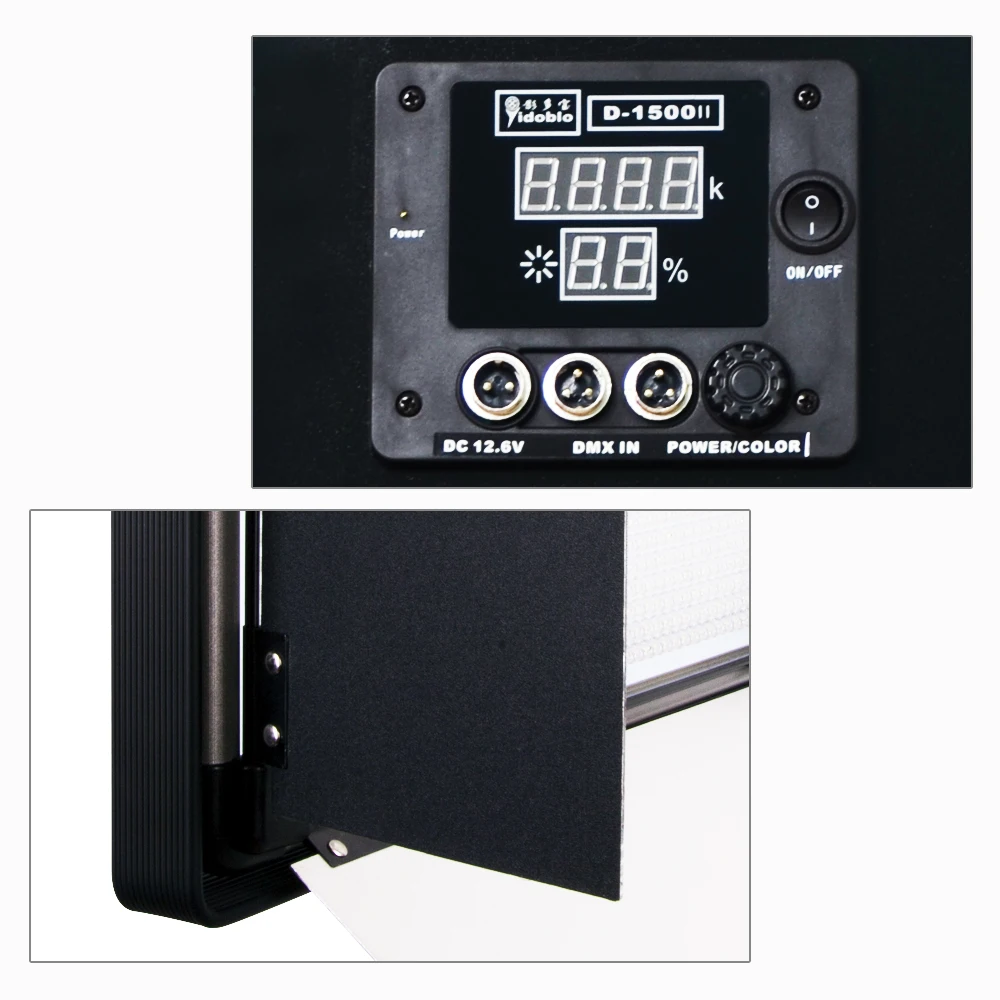 Yidoblo 9700lm video lighting equipment D-1500II youtube premium led panel light CCT mode 3200-5500k for professional audio