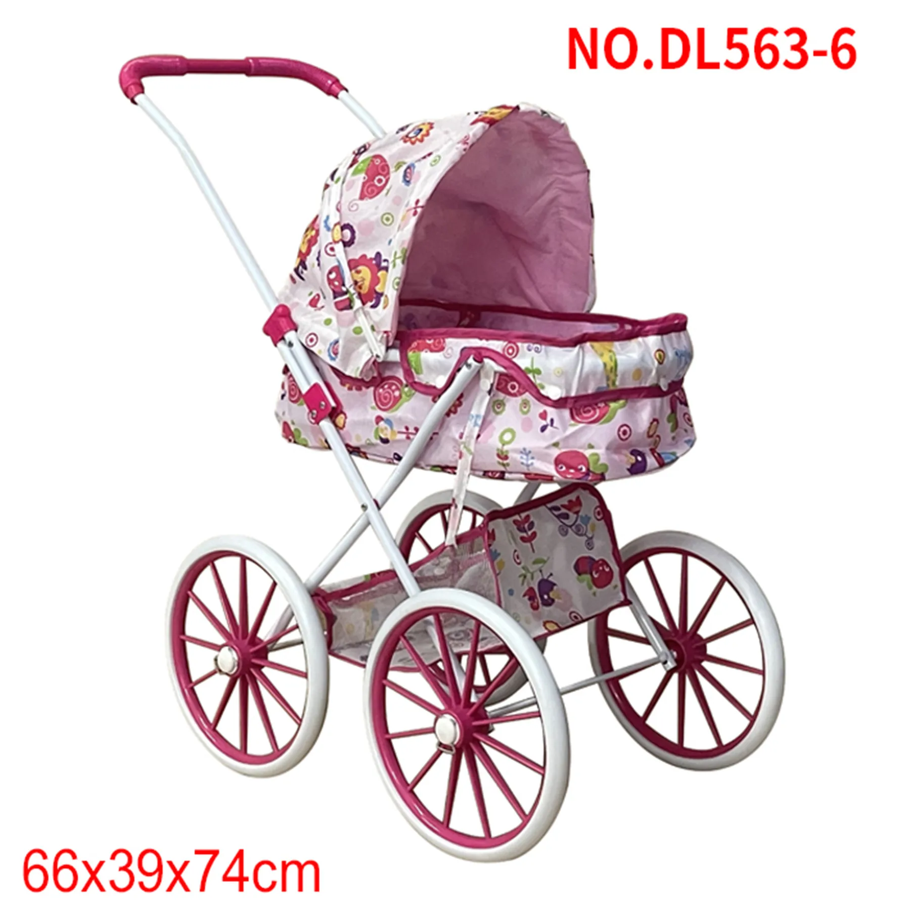 Pretend Play Toys Interactive Toys Shantou Chenghai Toy Factorytoy Foldable Baby Doll Stroller Pink Unisex Kids Gift Innovation