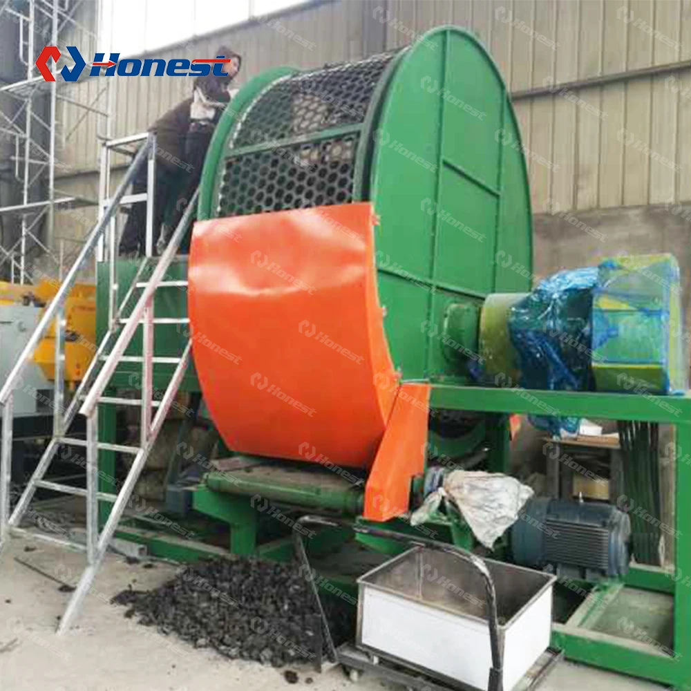 Double Shaft Rubber Pneu granule Rubber Blocks Tire Shredder On Promotion