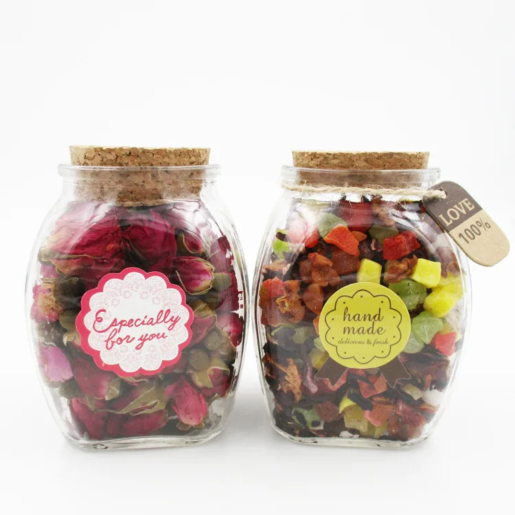 Canisters High white material glass storage jars and bottles glass sealed jars lass food jars