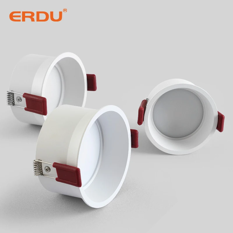 ERDU Cut Off Size 75mm 12w Led Recessed Downlight Aluminum Built-in Anti-glare Spotlight 7W Downlight Spotlight