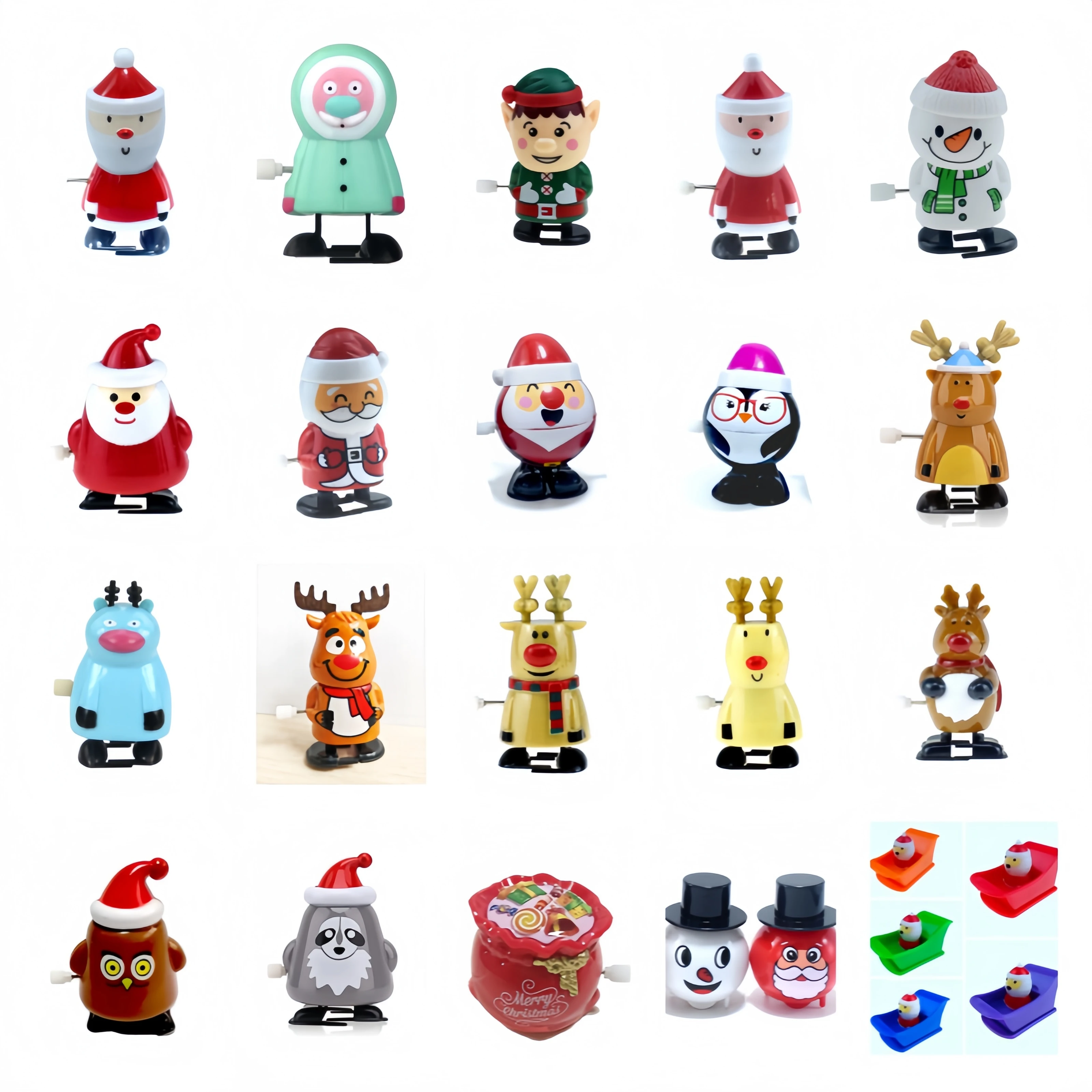 Wind Up Toys for Kids Christmas Stocking Stuffers, Jumping and Walking Clockwork Toys for Christmas Party Favors Supplies Gift