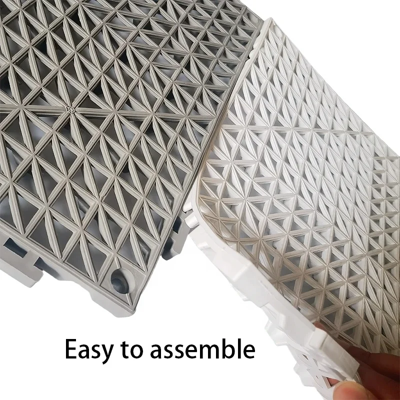 Large Thick PVC Splicing Non-Slip Shower Room Mat Bathroom Water Barrier Toilet Bath Decking Custom Graphic Design Solution