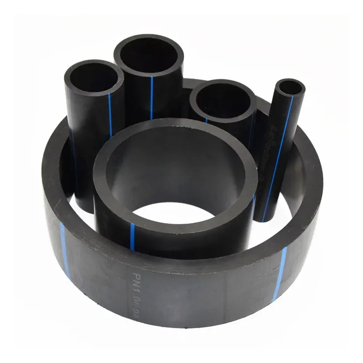 SDR11 high density pressure polyethylene uae pn10 pe100 75mm 110mm 250mm 300mm 630mm 710mm 1800mm hdpe water pipe