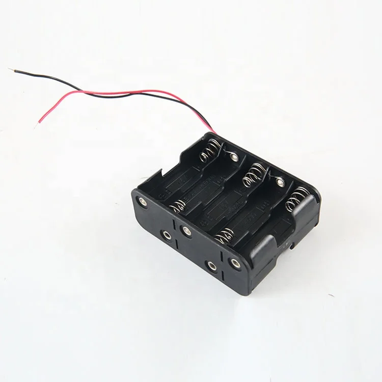 
4 Power Supply Container Slot Cable Battery Holder AAA Battery Cell Storage Base 