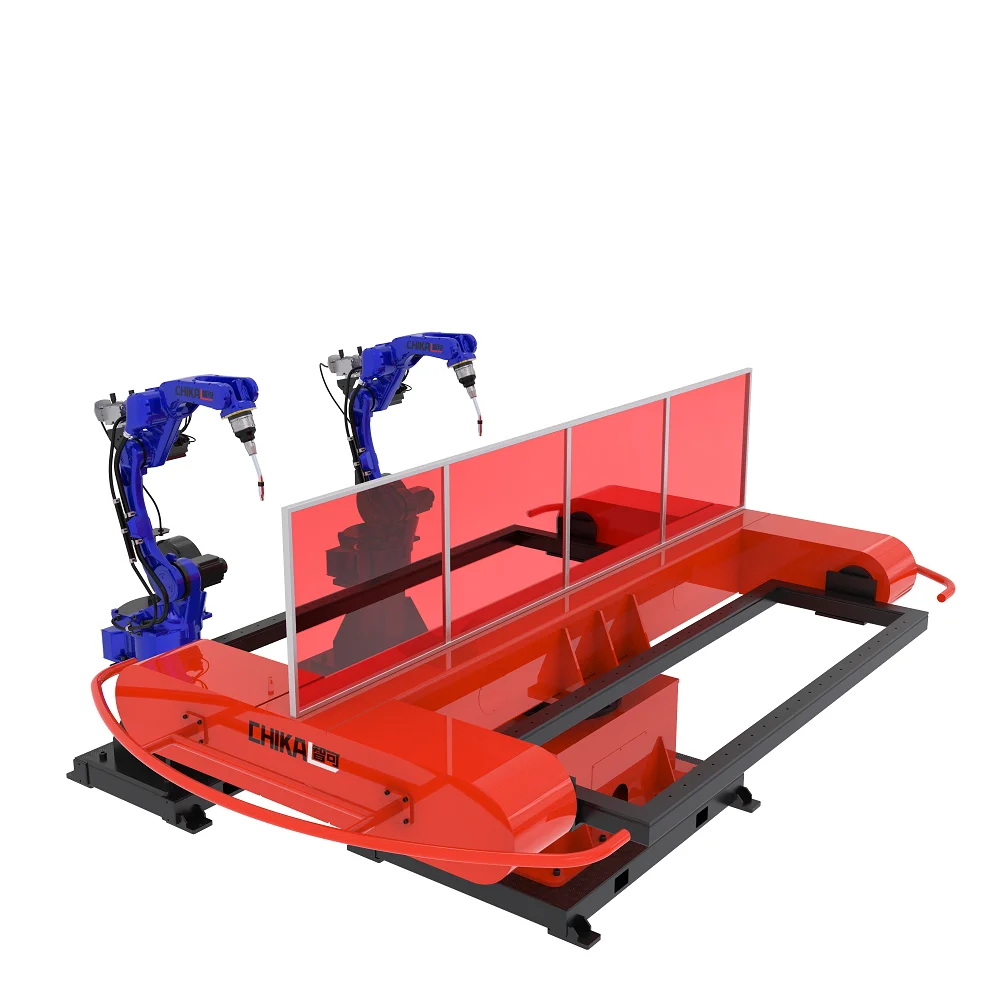 Fulzh automatic double positioner welding robot station and 3 axis robot positioner